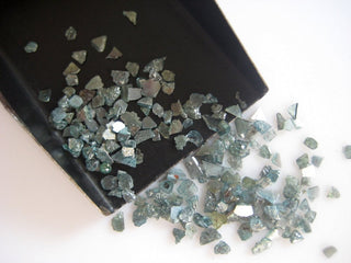 2mm To 5mm Approx Wholesale Blue Treated Uncut Diamond Slices, Natural Blue Rough Diamond Chips, Sold As 5/10/50 Carats