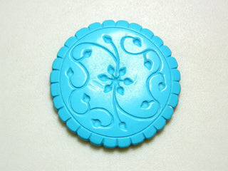 Turquoise Jewelry, Turquoise Findings, Hand Carved, Filigree Findings, Stone Carving, Gemstone Carving, 40mm, Focal Pendant