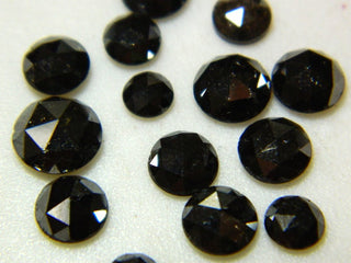 5 pieces 3mm To 4mm Approx. Black Rose Cut Diamond Loose Rough Raw Diamond Faceted Cabochon
