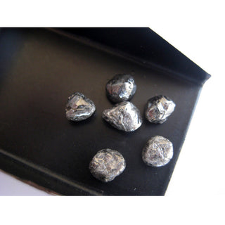 Natural Black Smooth 6mm Octahedron Shaped Diamond Crystal, Natural Raw Rough Uncut Diamond Loose,