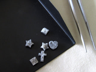 2 Pieces 6mm Matched Pairs Natural Diamond Personalised Jewelry, Natural Raw Rough Laser Cut Diamond SKU-1