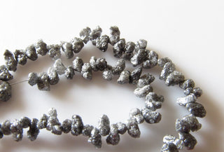 Uncut Diamond Beads, Very Rare Rough Diamond Briolettes, Natural Raw Diamonds, 4x2mm Beads, 4 Inch Half Strand, SKU-DB1