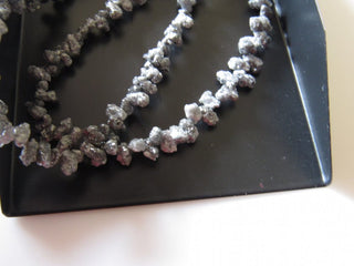 Uncut Diamond Beads, Very Rare Rough Diamond Briolettes, Natural Raw Diamonds, 4x2mm Beads, 4 Inch Half Strand, SKU-DB1