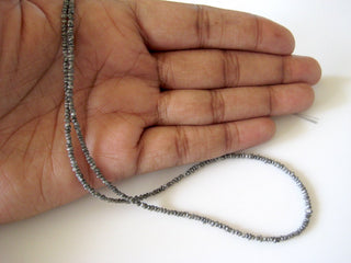 Raw Diamonds, Conflict Free Diamond, Rough Diamonds, Disc Beads, 1mm To 2mm Beads, 16 Inch Strand