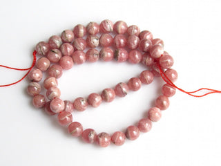 Rhodochrosite Rondelles, 10mm Beads, Plain Round Beads, Sold As 8 Inch Strand/16 Inch Strand, GFJP