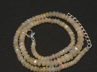 13.5 Inches Full Strand Opal Beads, Natural Ethiopian Opal, Opal Faceted Rondelles, 3mm -8mm Not Enhanced