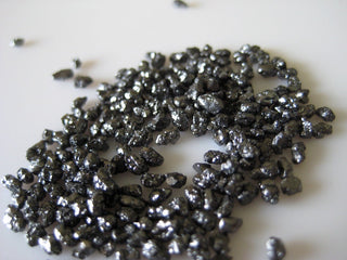 2 Carat Weight 2mm To 3mm Black Color Uncut Diamond Chips, Natural Rough Raw Diamond Chips
