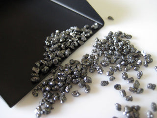 2 Carat Weight 2mm To 3mm Black Color Uncut Diamond Chips, Natural Rough Raw Diamond Chips