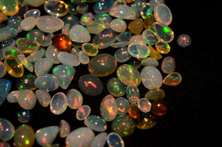 10 Pieces 4mm To 8mm Ethiopian Opal/Welo Opal Smooth Mixed Shaped Loose Cabochons For Making Jewelry SKU-GFJ