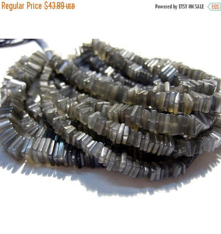 Natural Gemstone Loose Grey Moonstone Beads, Heishi Spacer Beads, 5mm Beads, 16 Inch Full Strand, AAA Gems, SKU- M45