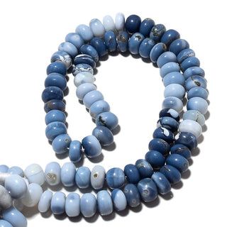 Huge Blue Opal Rondelle Bead, Natural Blue Opal, Peruvian Opal Beads, 11mm To 13mm Beads, 9 Inch Half Strand, SKU-A98