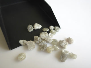 1 Piece White Raw Rough Flat Uncut Diamonds, 7mm to 8mm Each Natural White Loose Diamonds SKU-D75