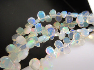 Ethiopian Opal Bead, Welo Opal Beads, Ethiopian Opal Briolettes, 4x3mm To 8x6mm Approx, 6 Inch Half Strand, SKU-OP1