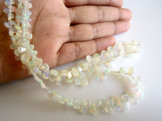 Ethiopian Opal Bead, Welo Opal Beads, Ethiopian Opal Briolettes, 4x3mm To 8x6mm Approx, 6 Inch Half Strand, SKU-OP1