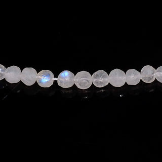 Rainbow Moonstone Faceted Beads, 4mm Round Beads, Natural Moonstone Beads, 13 Inch Strand, Sold As 5 Strand/50 Strands, SKU-SS130