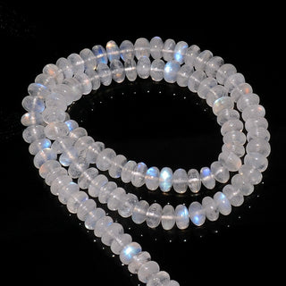 Rainbow Moonstone Rondelle Beads, 5mm To 6mm Beads, AAA Natural Moonstone Beads, 13 Inch Strand, SKU-SS136