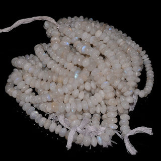 Rainbow Moonstone Rondelle Beads, 7mm Rondelles, Natural Moonstone Beads, 13 Inch Strand