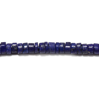 Natural Lapis Lazuli Smooth Bead, Tyre Beads, Lapis Beads, 4mm Lapis Rondelles, 13 Inch Strand, SKU-SS82