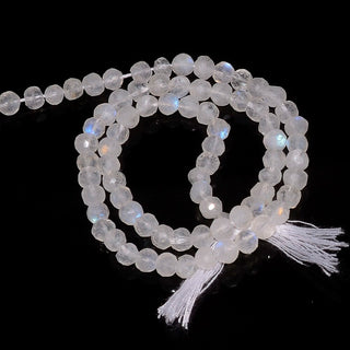 Rainbow Moonstone Faceted Beads, 4mm Round Beads, Natural Moonstone Beads, 13 Inch Strand, Sold As 5 Strand/50 Strands, SKU-SS130