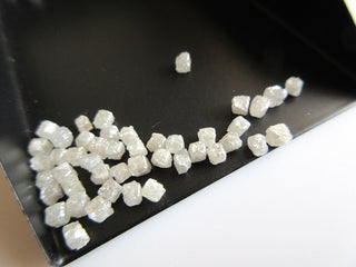 5 Pieces 3mm White Diamond Cubes, Natural Rough Diamond, Raw Diamond, Uncut Diamond, Wholesale Diamonds, SKU-D81