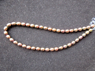 Fresh Water Pearl, Loose Pearls, Potato Pearls, Oval Pearls, Brown Pearls, 15 Inches, 9x7mm Each, SKU-FP28