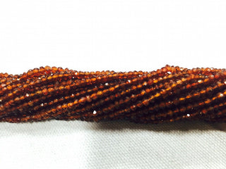 5 Strands Hessonite Garnet Beads, Faceted Rondelle Beads, 3mm Beads, 13 Inch Strand, SKU-61