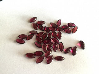 20 Pieces 8x4mm Each Garnet Marquise Shaped Wine Red Loose Cabochons G8