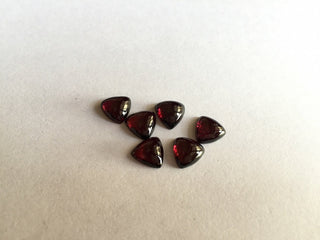 10 Pieces 8x8mm Each Garnet Trillion Shaped Wine Red Color Loose Cabochons For Jewelry SKU-G7