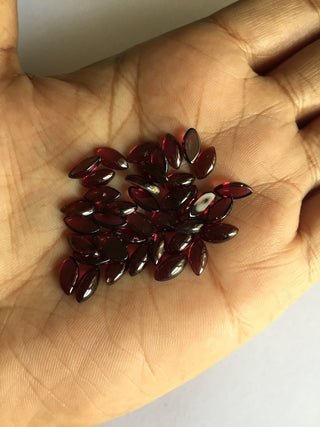 20 Pieces 8x4mm Each Garnet Marquise Shaped Wine Red Loose Cabochons G8