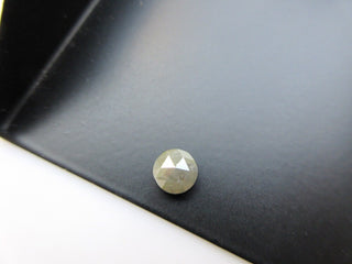 Grey Rose Cut Diamond, Loose Diamonds, Rough Diamond Rose Cut, Raw Diamond, Faceted Cabochon, 5mm, SKU-D94