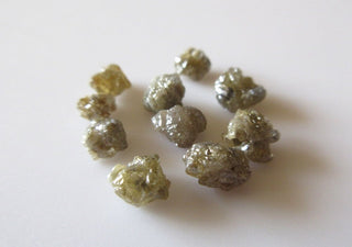 10 Pieces 5mm Light Brown Raw Rough Uncut Loose Diamond, Natural Uncut Diamond For Making Jewelry, SKU-DD61
