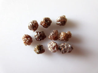 2 Pieces 5mm Raw Red Diamonds Rough Diamonds Natural Earth Mined Diamonds, Uncut Diamonds, Loose Diamonds, SKU-DD45