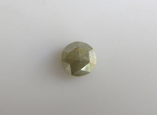 Grey Rose Cut Diamond, Loose Diamonds, Rough Diamond Rose Cut, Raw Diamond, Faceted Cabochon, 5.5mm, SKU-D93