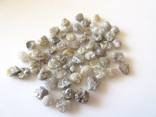 2 Pieces 5mm Each Light Brown Flat Raw Rough Uncut Diamond Loose, Natural Uncut Loose Diamond For Jewelry, SKU-DD35