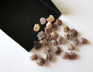 1 Piece/5 Pieces/10 Pieces 10mm Flat Red Raw Diamond Loose, Natural Uncut Diamond Loose For Jewelry,  SKU-DD40