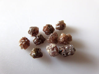 2 Pieces 5mm Raw Red Diamonds Rough Diamonds Natural Earth Mined Diamonds, Uncut Diamonds, Loose Diamonds, SKU-DD45