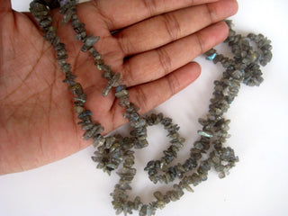 Labradorite Chips, Gemstone Chips, Labradorite Stone, 34 Inch Strand, Approx 5mm To 7mm