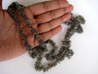 Labradorite Chips, Gemstone Chips, Labradorite Stone, 34 Inch Strand, Approx 5mm To 7mm