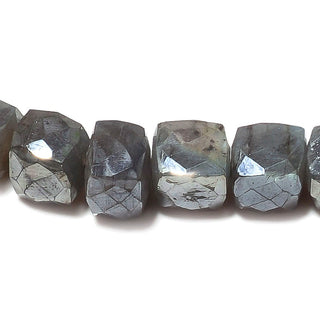 5 Strands Wholesale Natural Labradorite Beads, Mystic Coated Labradorite, Faceted Box Beads, 7.5mm Beads, 10" Strand, SKU-AA59