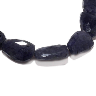 Iolite Faceted Bead, Iolite Nugget Beads, Natural Iolite, 14mm To 22mm Beads, 13 Inch Strand, SKU-AA114