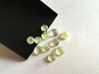 8 Pieces 7mm Each Prehnite Round Shaped Smooth Round Shaped Loose Cabochons SKU-PR4