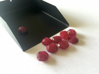 9mm Red Corundum Ruby Faceted Round Shaped Loose Gemstones, Sold As 16 Pieces/50 Pieces, SKU-RC3