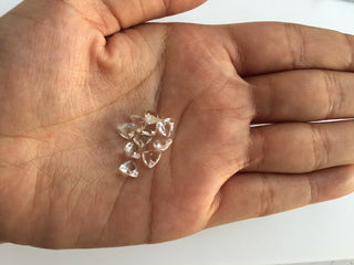 25 Pieces 6x6mm Each Crystal Quartz Trillion Shaped Clear White Faceted Loose Gemstones SKU-CQ10