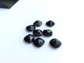 24 Pieces 10mm Approx. Cushion Cut Black Onyx Faceted Loose Gemstones SKU-BO11