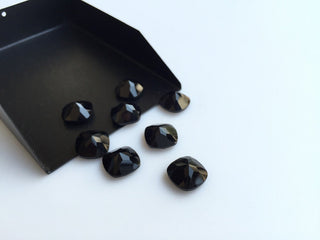 100 Pieces Wholesale 10mm Each Black Onyx Faceted Cushion Shaped Loose Gemstones SKU-BO11