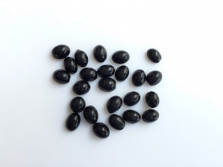 50 Pieces Wholesale 8x6mm Each Black Onyx Oval Shaped Smooth Loose Cabochons BO14