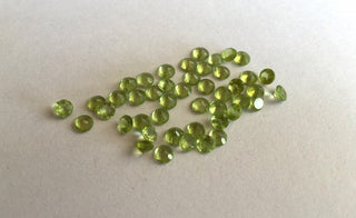 40 Pieces Wholesale 4mm Each Natural Peridot Round Shaped Faceted Green Color Loose Gemstones SKU-P2