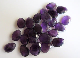 6 Pieces/50 Pieces 14mm To 18mm Each Natural Amethyst Purple Color Rose Cut Loose Cabochons RS22