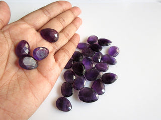 6 Pieces/50 Pieces 14mm To 18mm Each Natural Amethyst Purple Color Rose Cut Loose Cabochons RS22