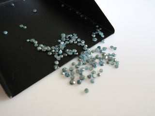 2-3mm 5 CTW, Blue Rose Cut Diamond Loose, Blue Rough Diamond, Raw Diamond, Faceted Cabochon, SKU-DD10